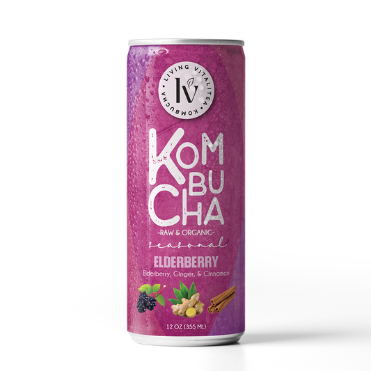 6. Elderberry Kombucha (12 Pack)