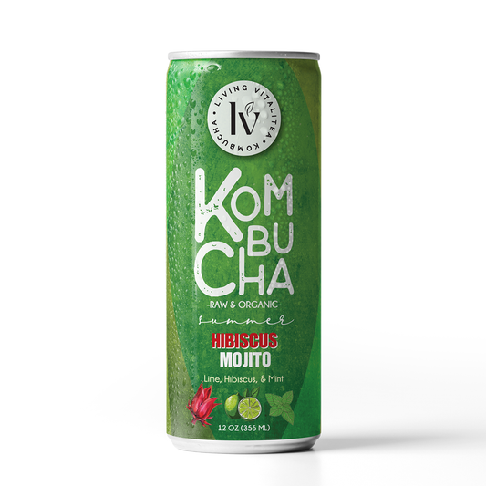 3. Hibiscus Mojito Kombucha (12 Pack)