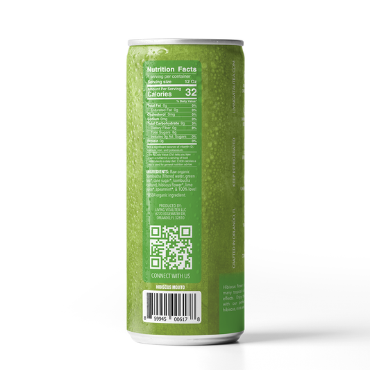 3. Hibiscus Mojito Kombucha (12 Pack)