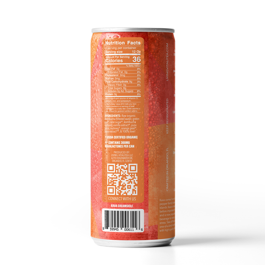 8. Kava Creamsicle Organic Kombucha (12 Pack)