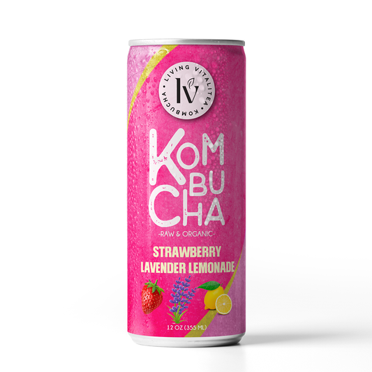 5. Strawberry Lavender Lemonade Kombucha (12 Pack)