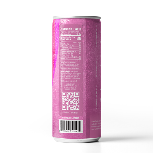 5. Strawberry Lavender Lemonade Kombucha (12 Pack)