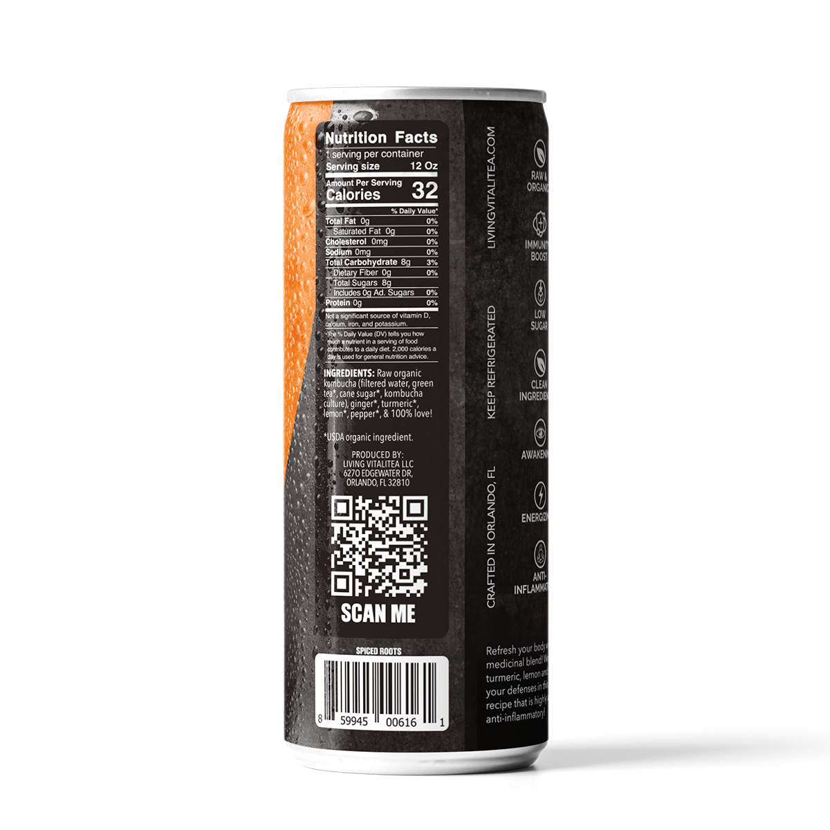 2. Spiced Roots Kombucha (12 Pack)