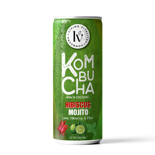 3. Hibiscus Mojito Kombucha (12 Pack)