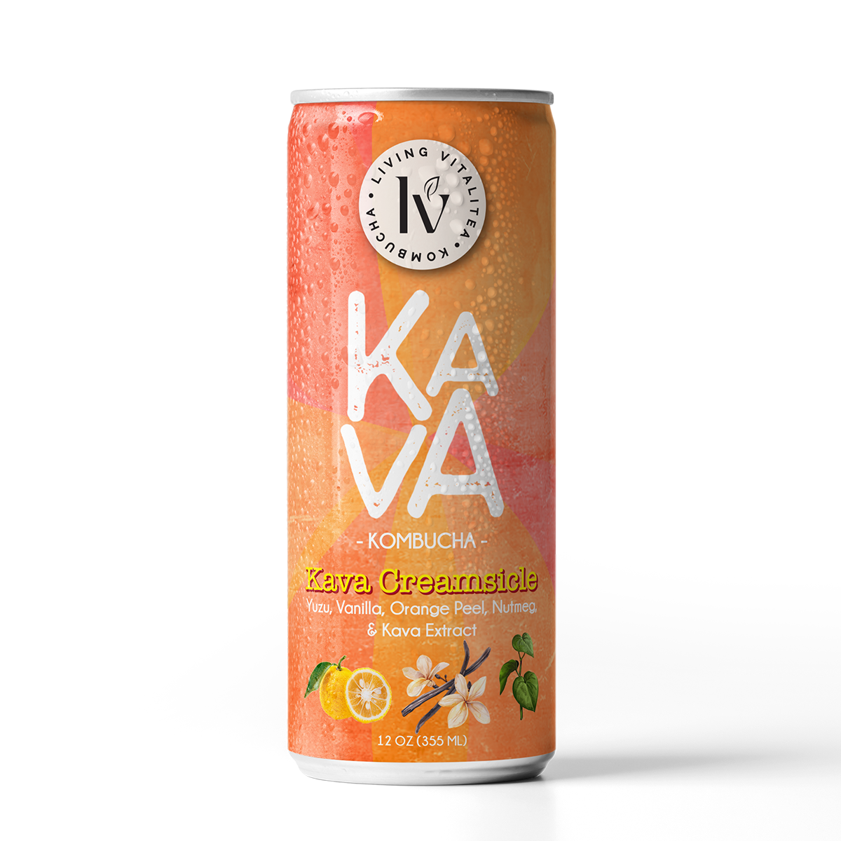 Kava Creamsicle Organic Kombucha (12 Pack)